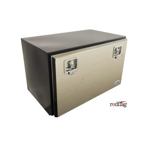 Powder Coated Toolbox with Polished Stainless Steel Lid 800L x 500H x 500D